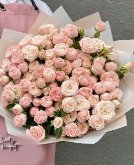 25 пионовидных кустовых Роз Бомбастик