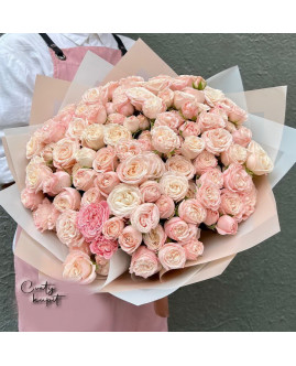 35 кустовых пионовидных Роз Бомбастик